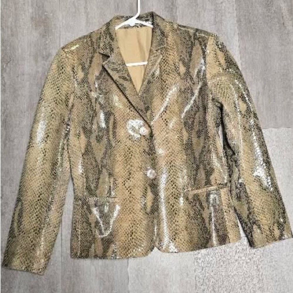 Vera Pelle Snakeskin Blazer size 48